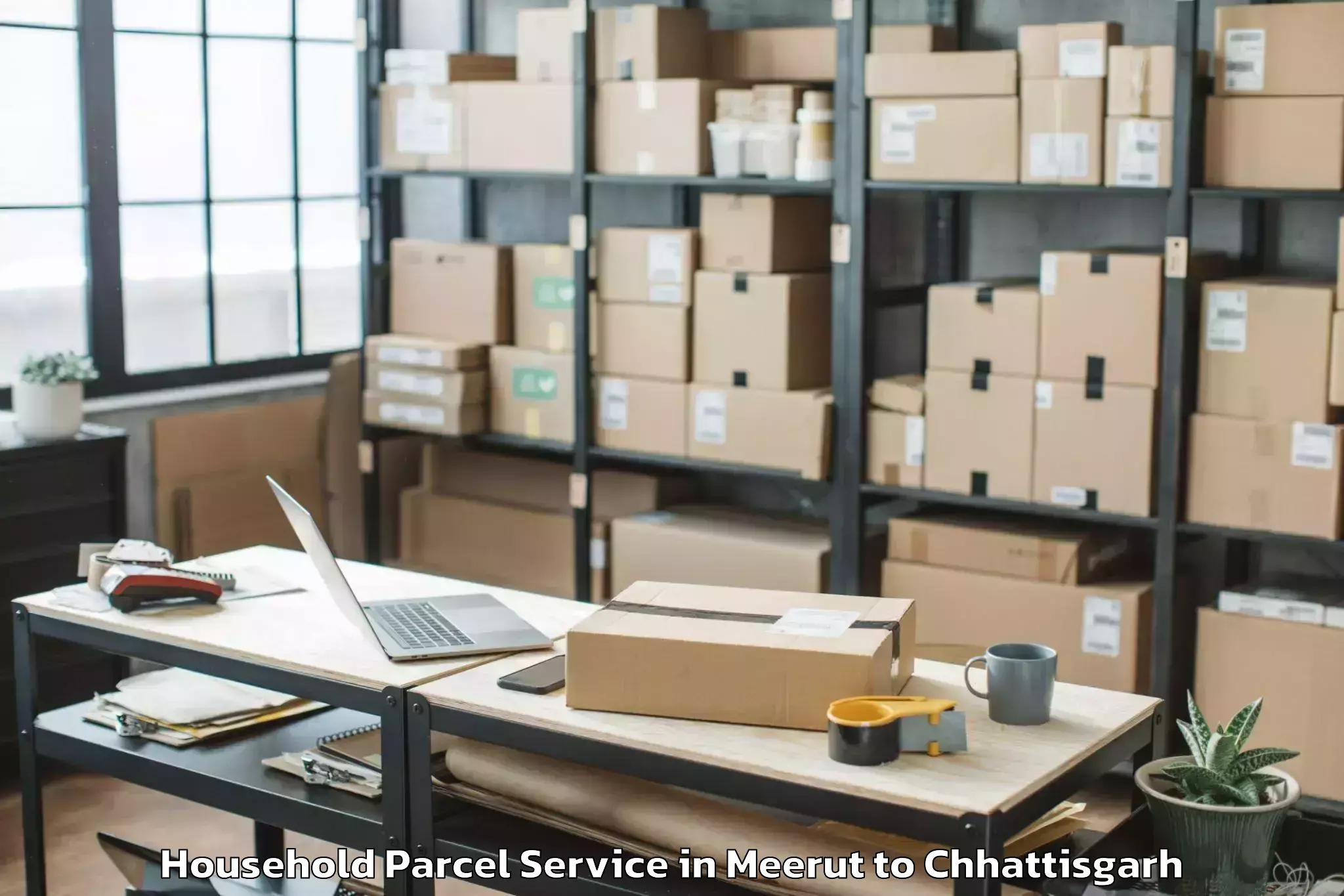 Book Meerut to Jagdalpur Household Parcel Online